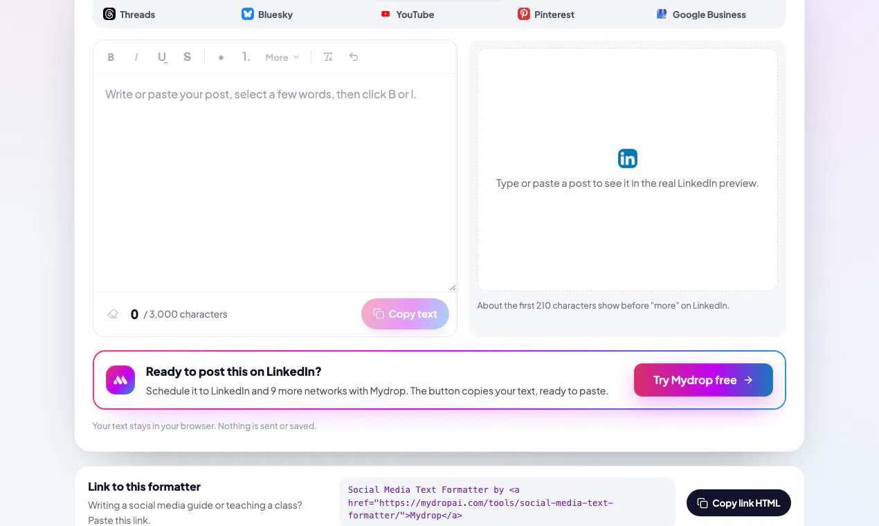 Social Media Text Formatter gallery image