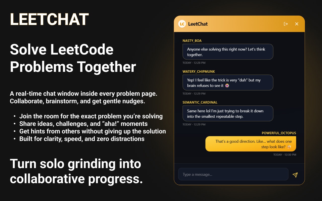 LeetChat - Screenshot 3 showing product features and functionality