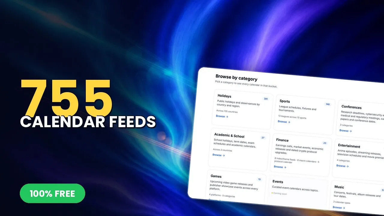 Smart Calendar Feeds gallery image