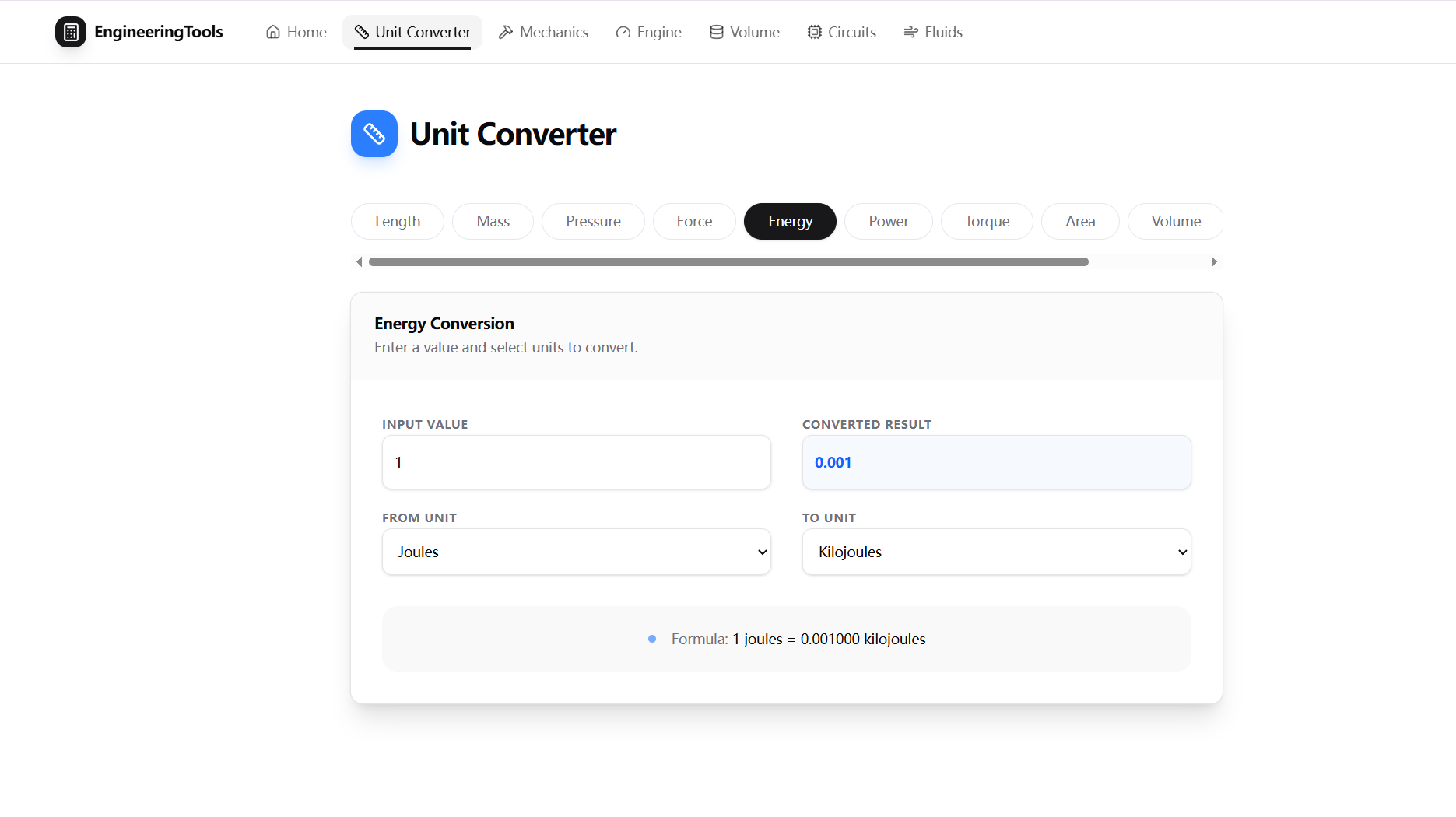EngineeringTools - Screenshot 2 showing product features and functionality