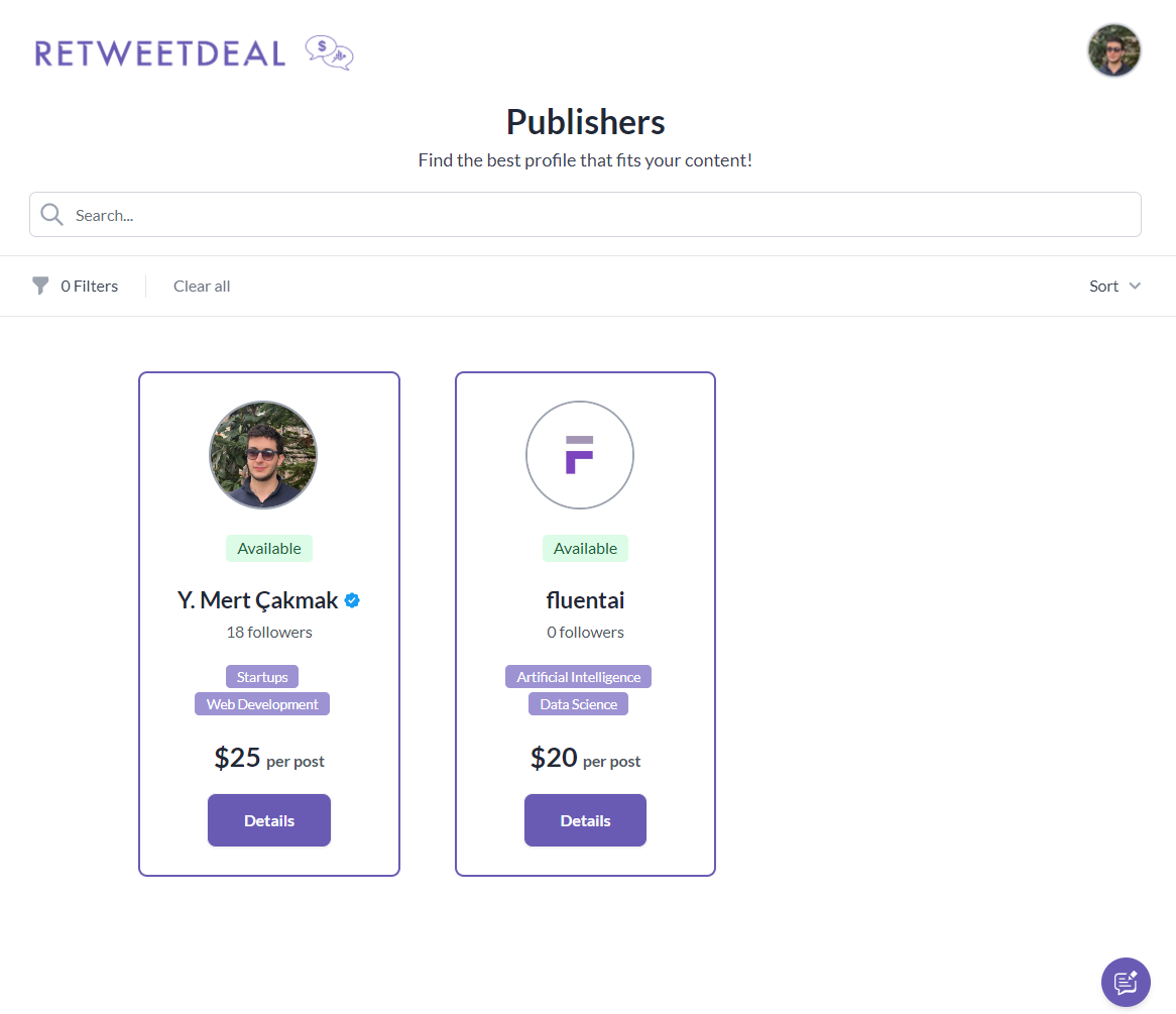 RetweetDeal - Retweet Marketplace per gli annunci pubblicitari media 2