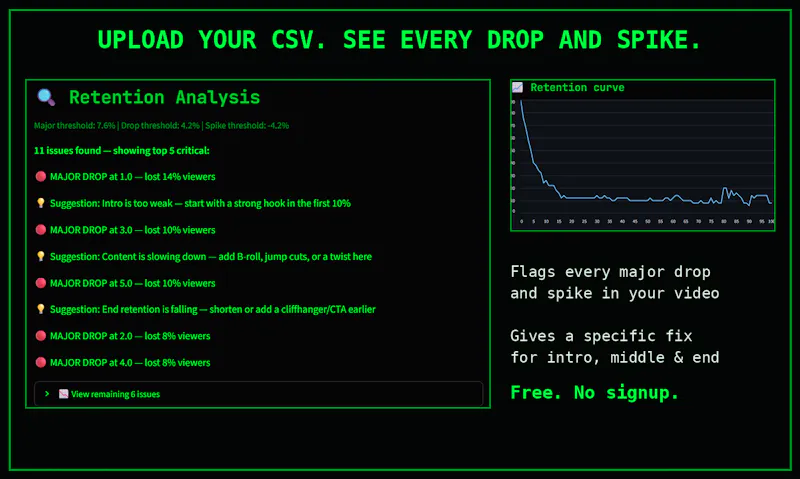  YouTube Retention Analyzer screenshot 3