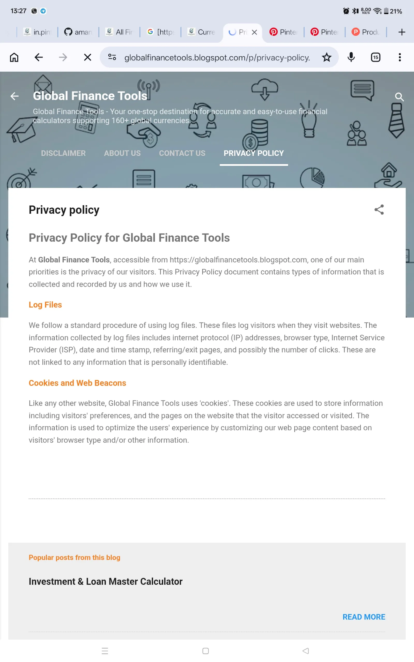 Global Finance Tools  screenshot 6