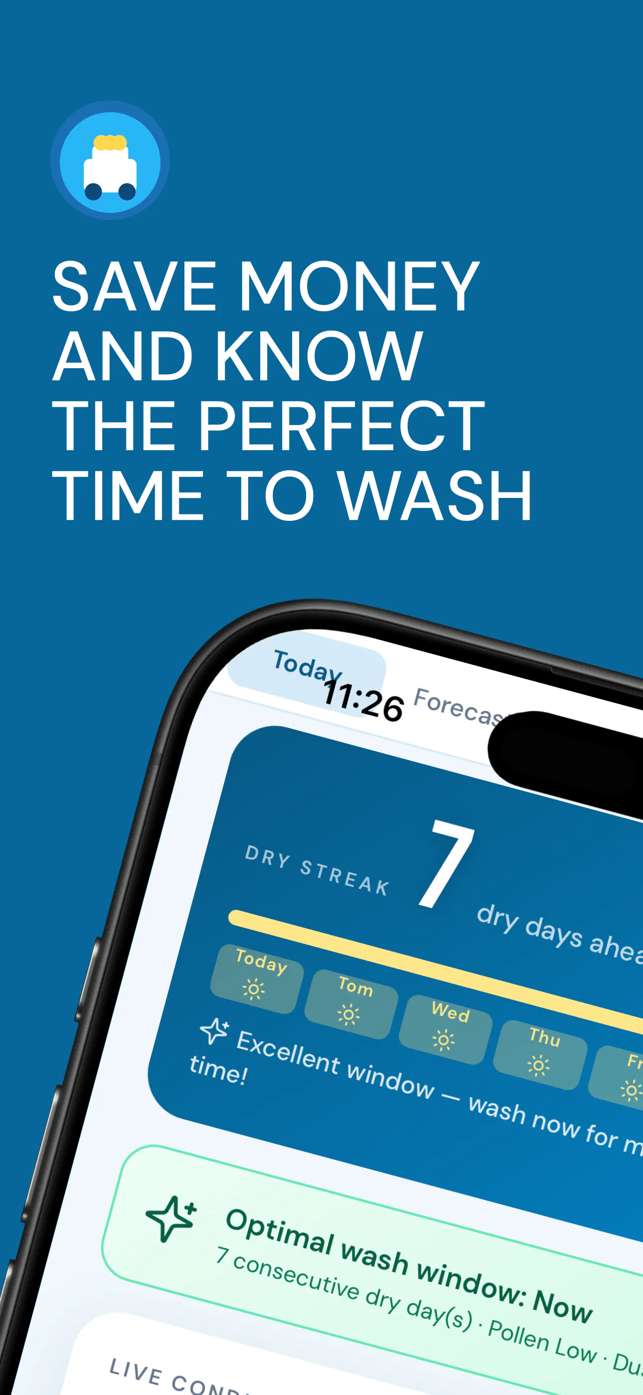 SparkDry: Car Wash Weather App gallery image