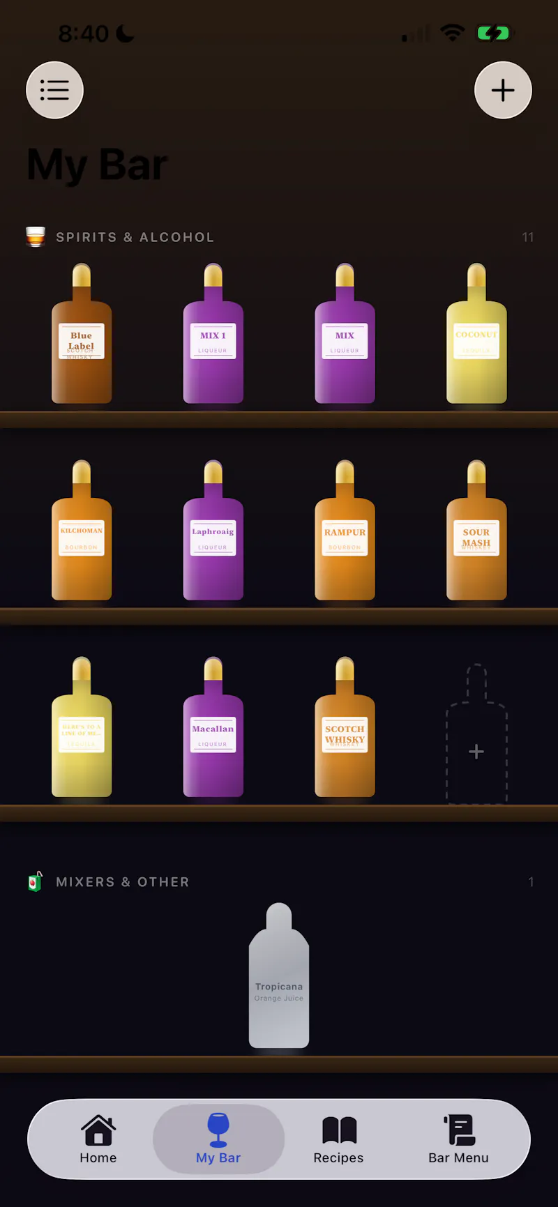 MyCocktailBar Pro screenshot 1