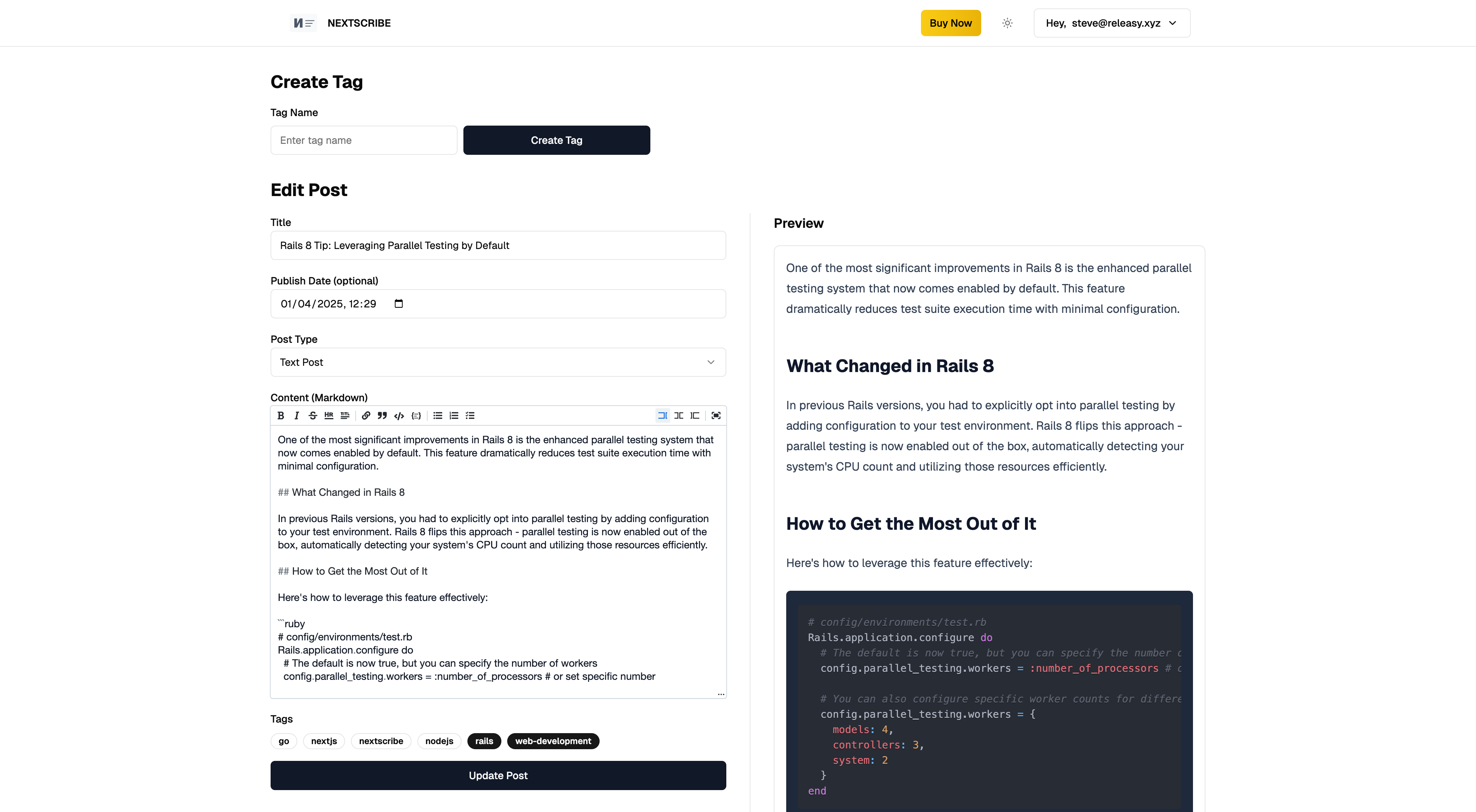 nextscribe microblogging - 다음과 Supabase가있는 번개-빠른 마이크로 블로깅 미디어 5
