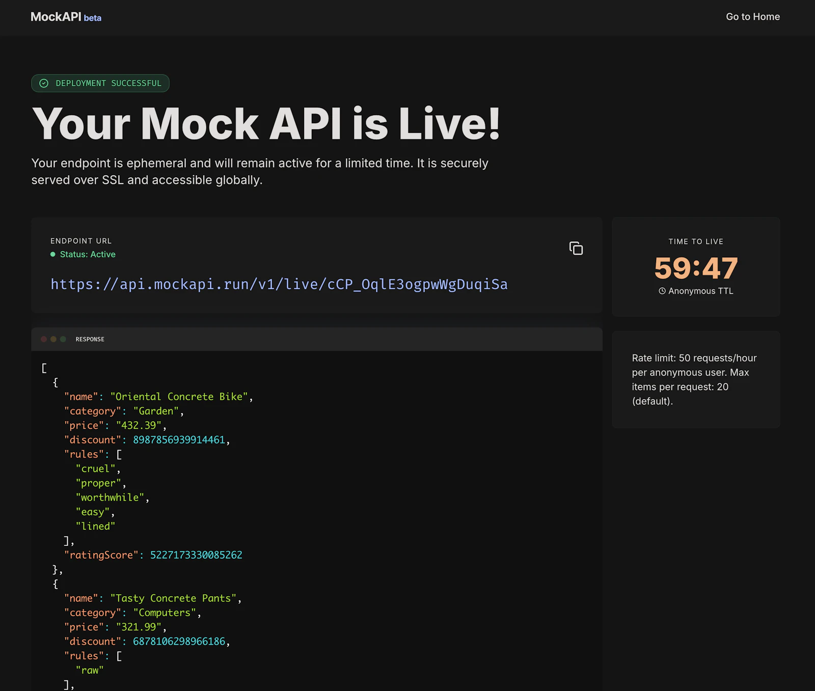 MockAPI screenshot 4