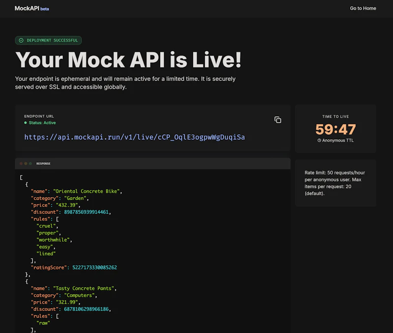 MockAPI screenshot 4