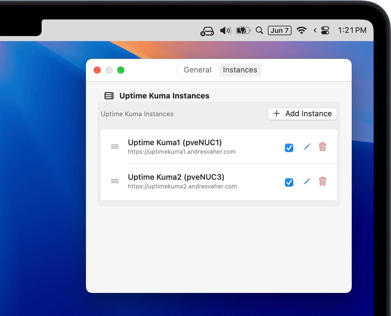 흐린 - MacOS 메뉴 바에서 Uptime Kuma 미디어 2
