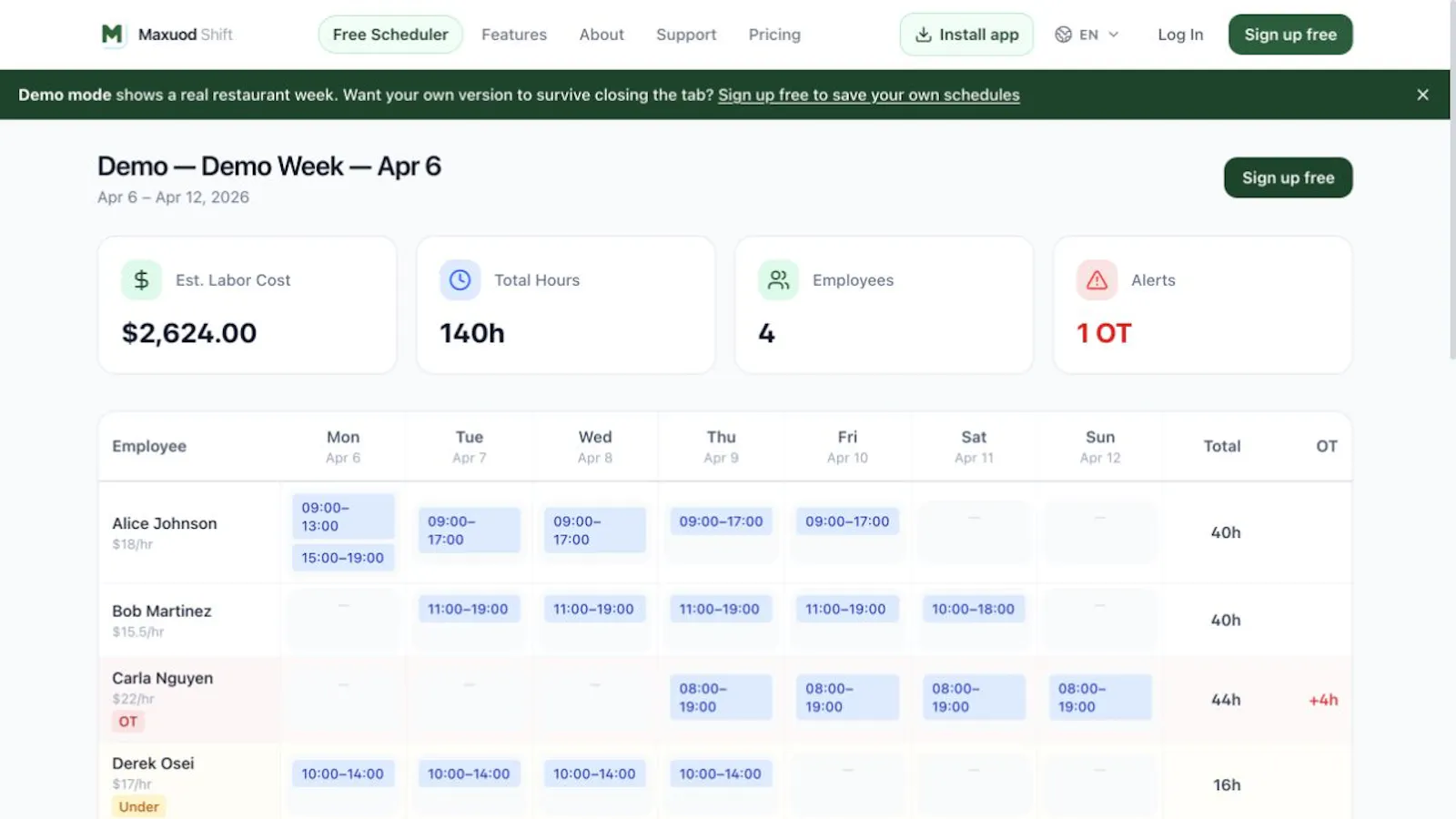 Maxuod Shift screenshot 1