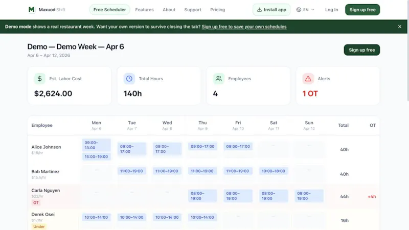 Maxuod Shift screenshot 1