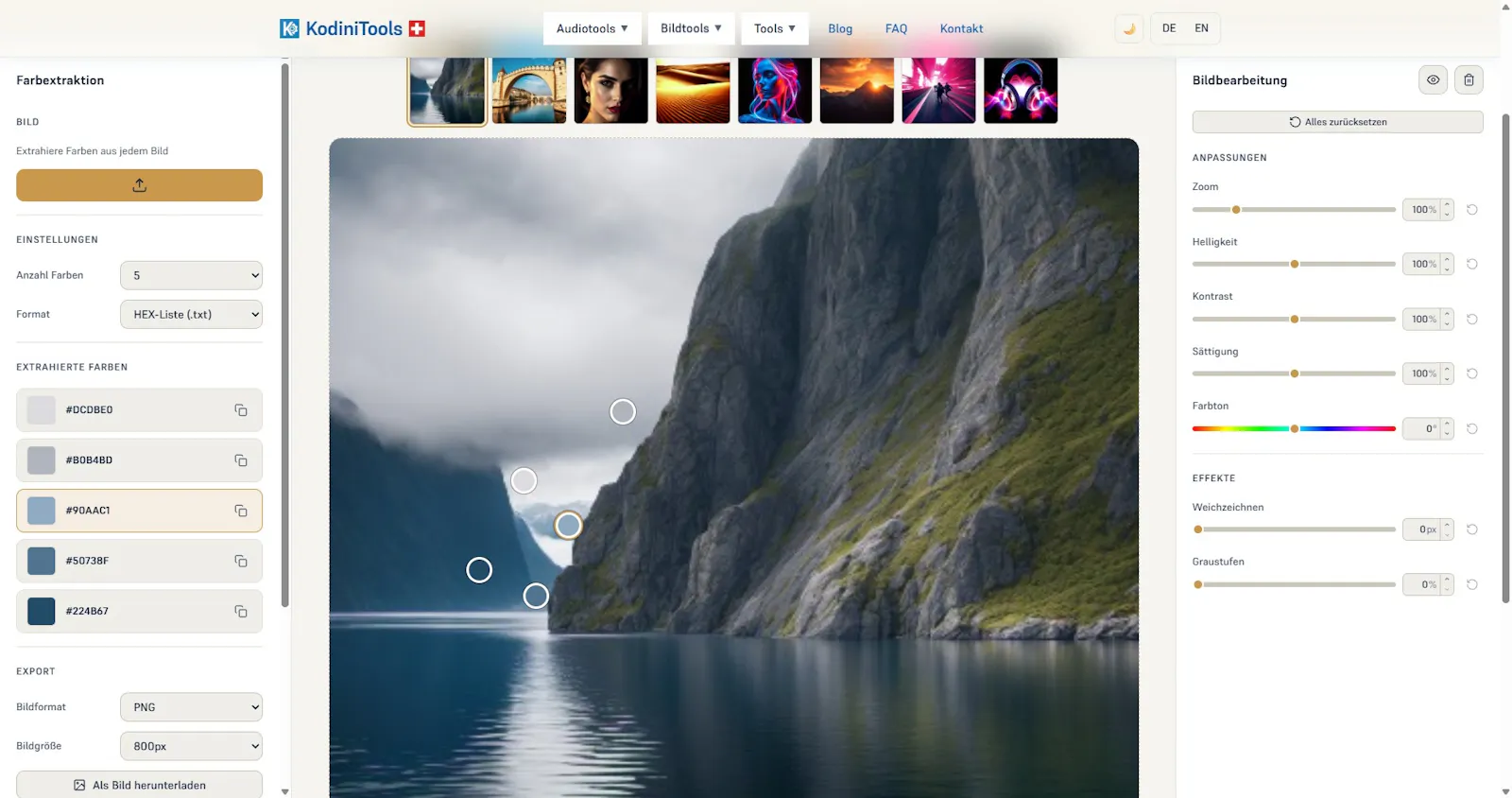 Color Extraktor im Browser screenshot 1
