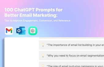 100 ChatGPT Prompts for Email Marketing gallery image