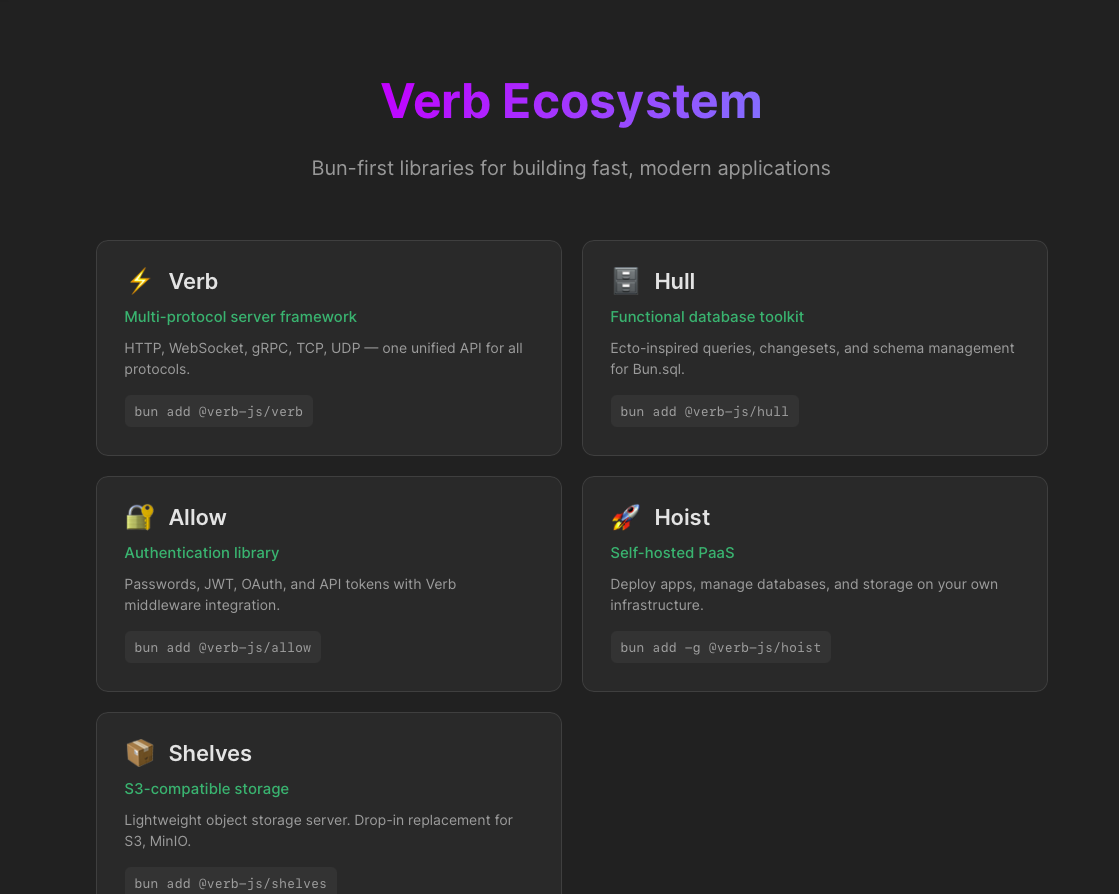Verb Ecosystem - Main product screenshot demonstrating key features and user interface