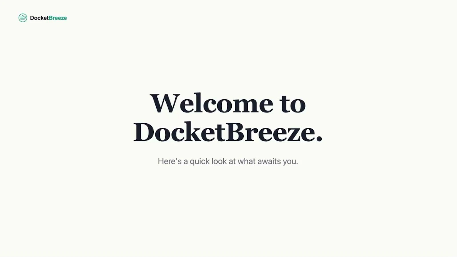 DocketBreeze screenshot 1 (video preview)