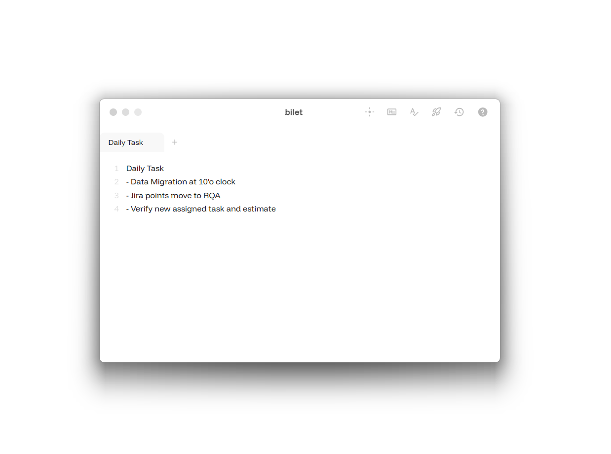 bilet - Main product screenshot demonstrating key features and user interface