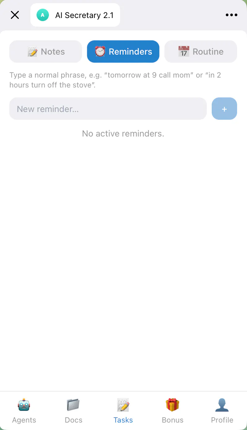 AI Secretary (Telegram Bot) gallery image
