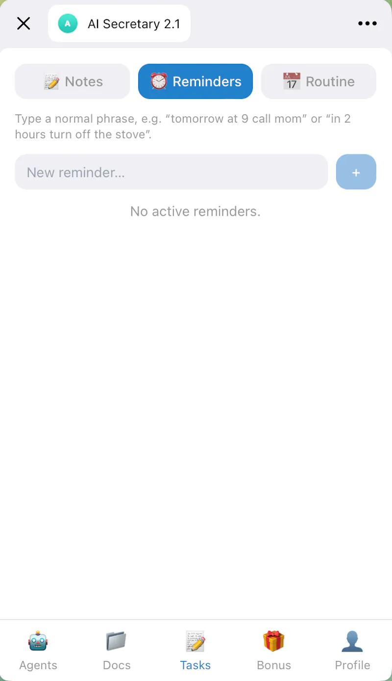 AI Secretary (Telegram Bot) screenshot 2