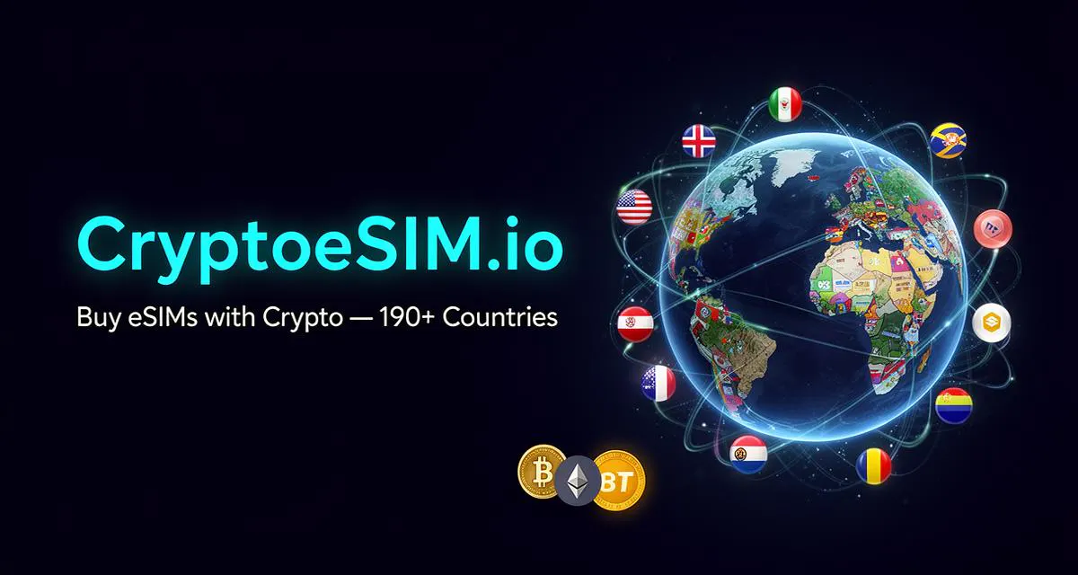 CryptoeSIM 제품 배너
