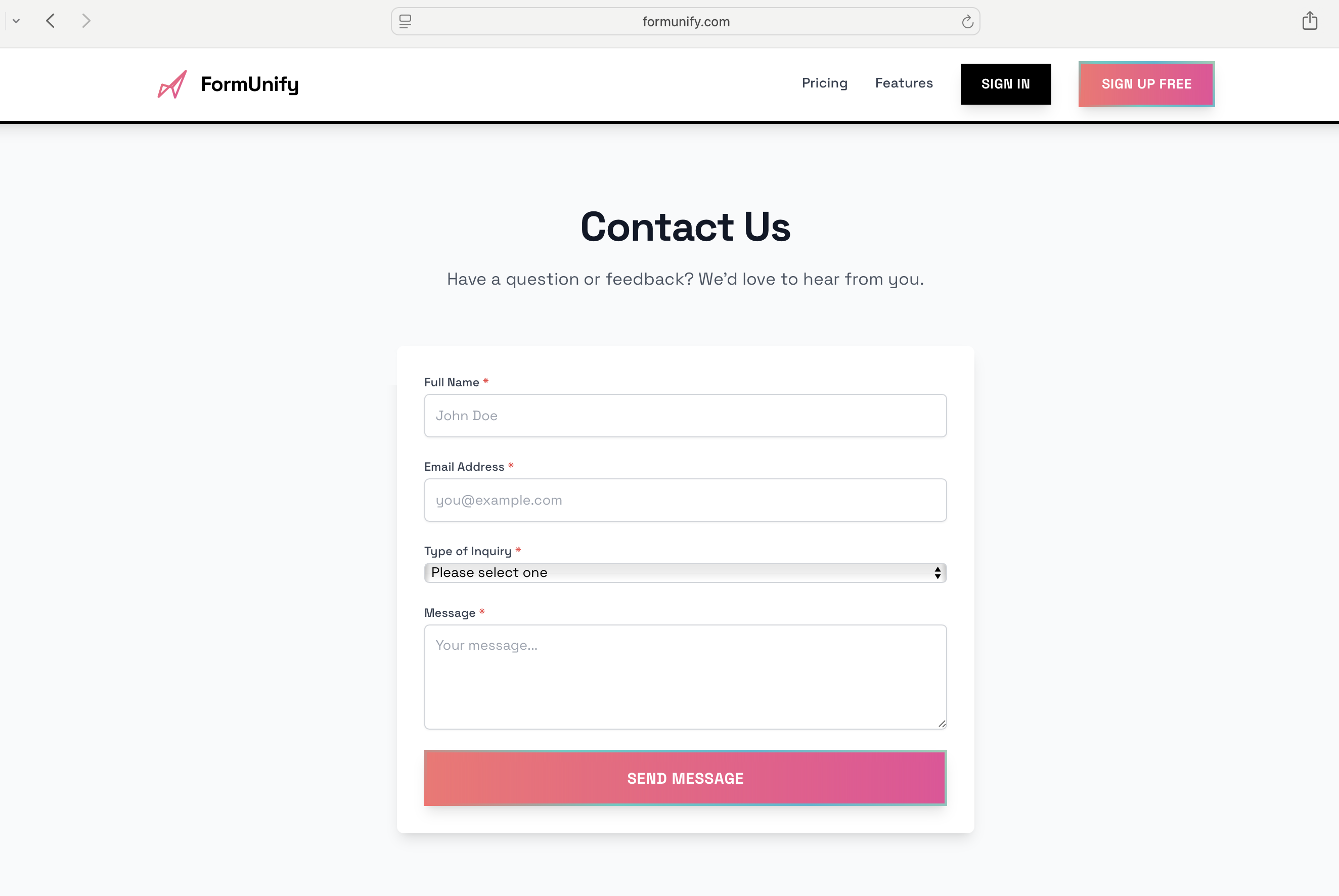 Formunificare - Costruttore di moduli online alimentati con sondaggi e moduli media 2
