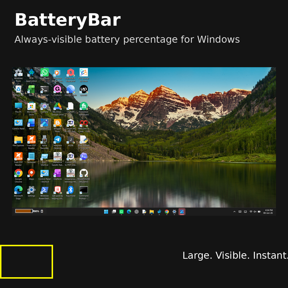 Laptop Large Battery Bar