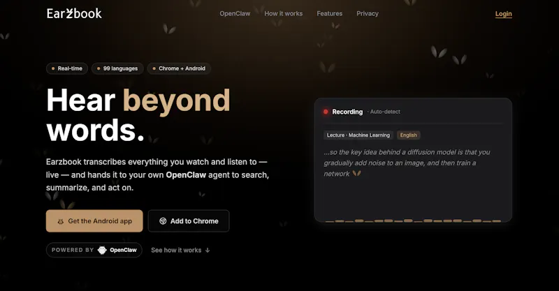 Earzbook screenshot 1