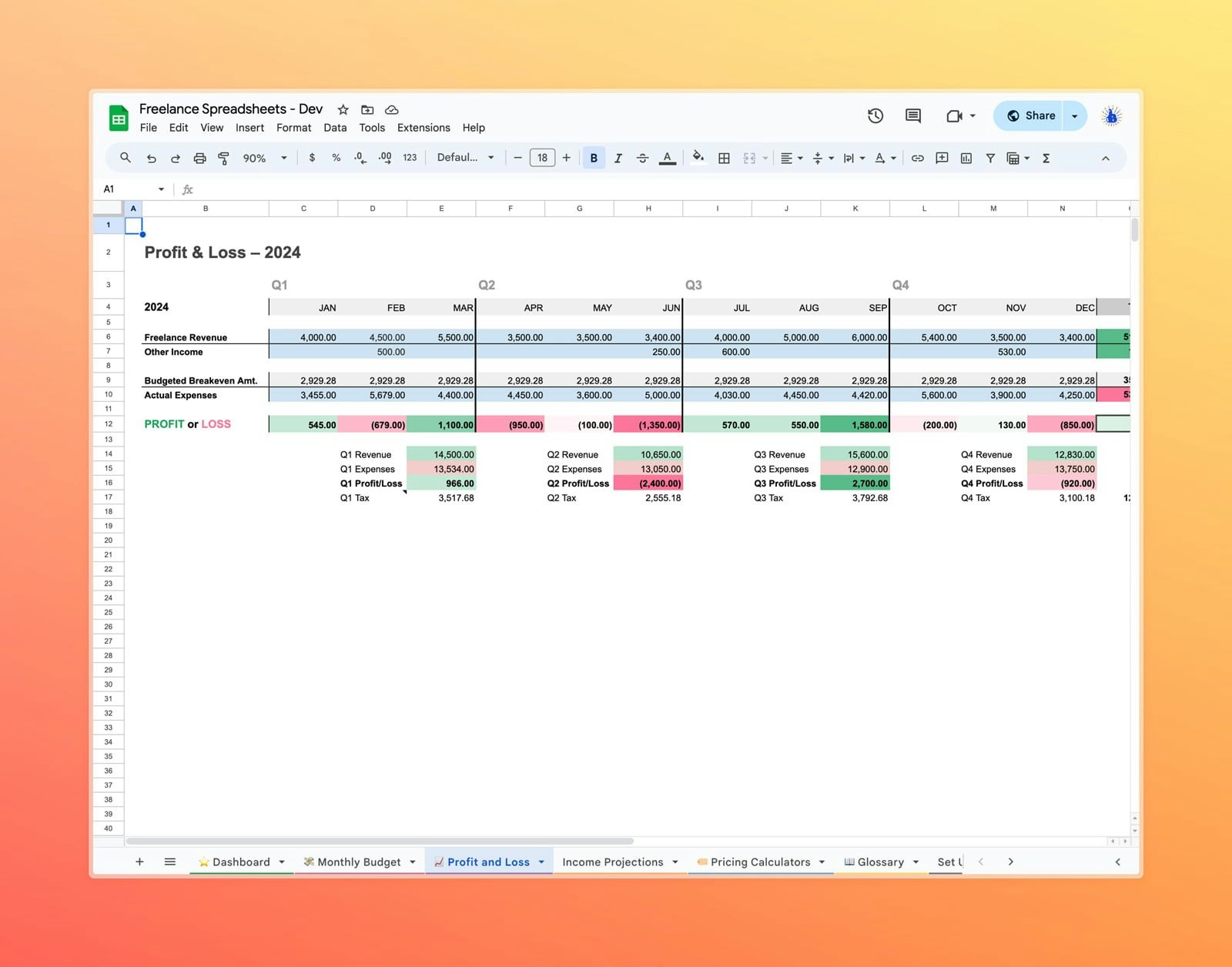 Freelance Spreadsheets - Wrangle your freelancing and run your business like a pro. media 2