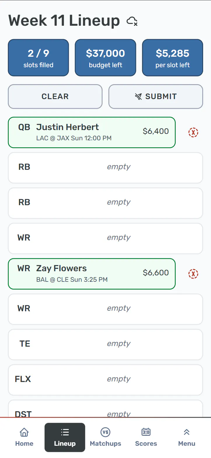 Season DFS - Fantasy Football gallery image