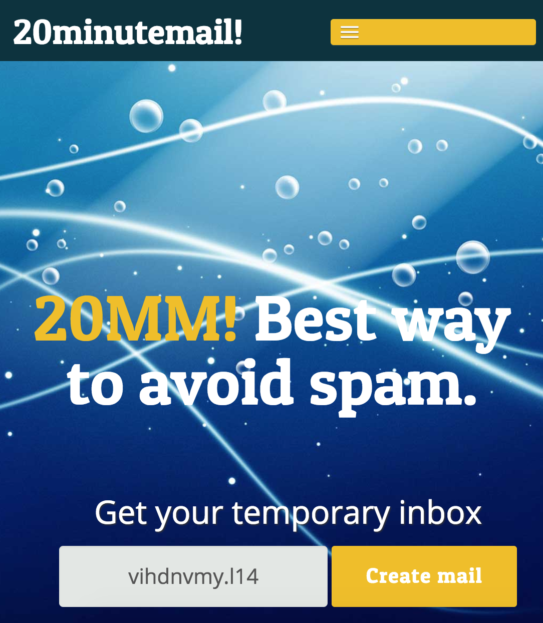 20minutemail! gallery image