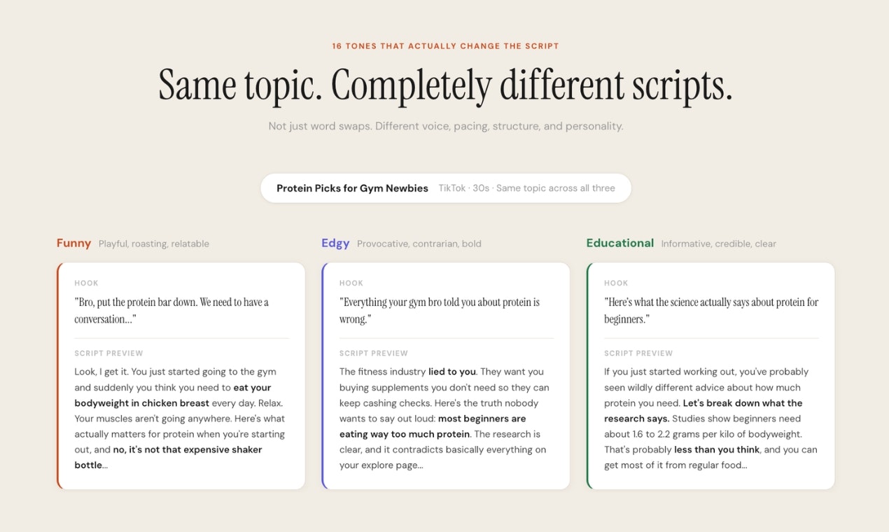 ScrollScript - Screenshot 3 showing product features and functionality