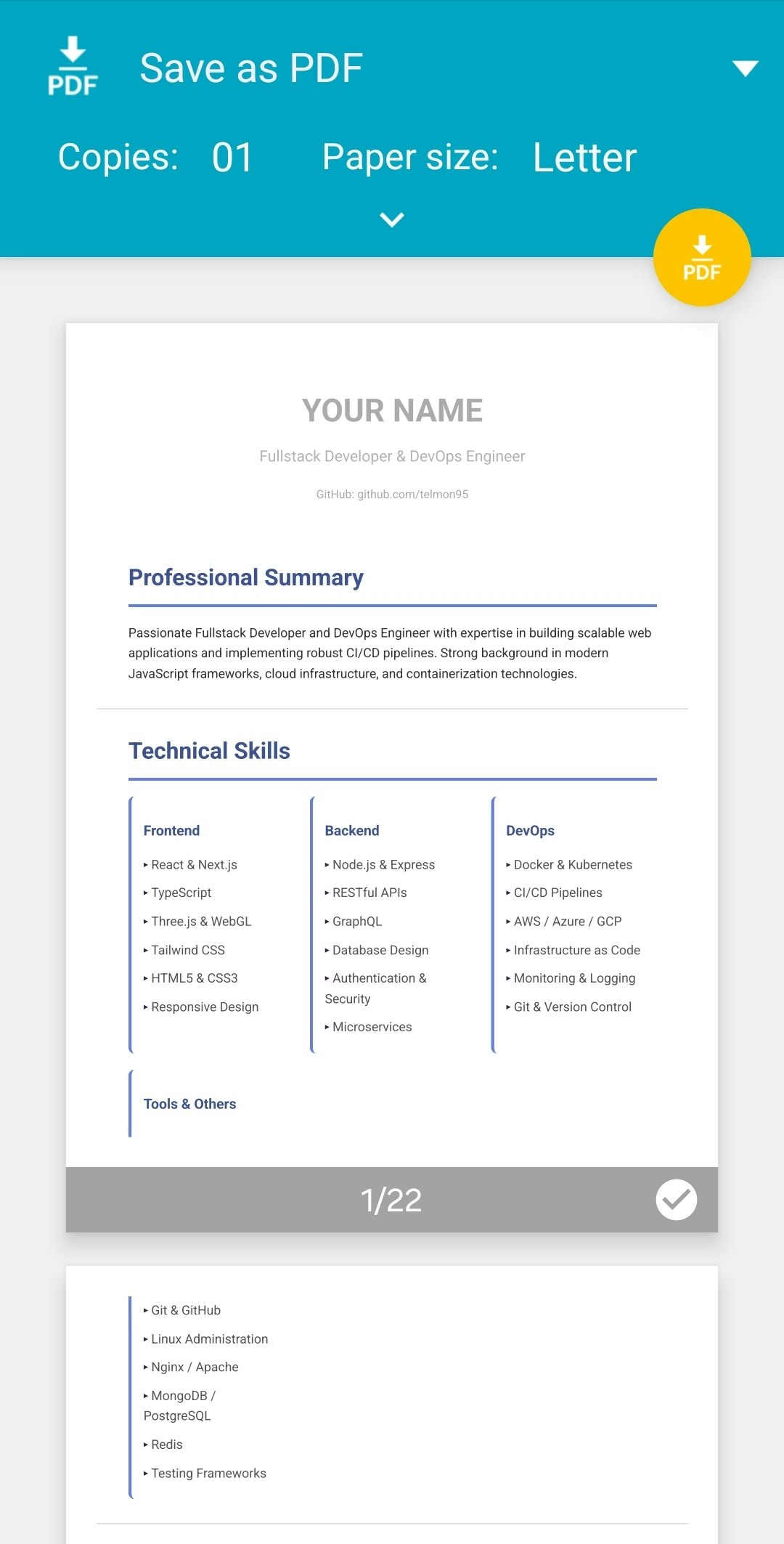 CV Generator  gallery image