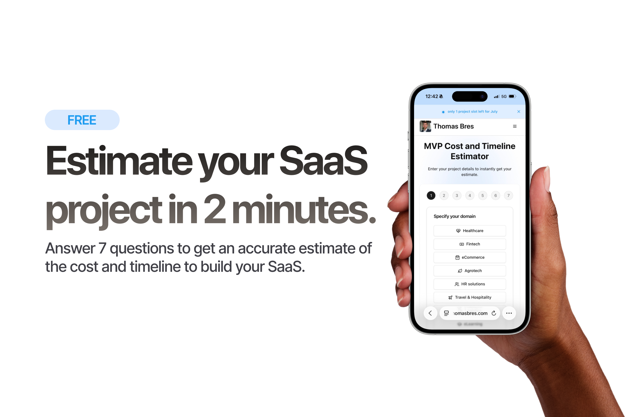Mídia 1 de Custo do MVP e estimador da linha do tempo - Ferramenta gratuita para estimar seu custo de SaaS MVP e linha do tempo