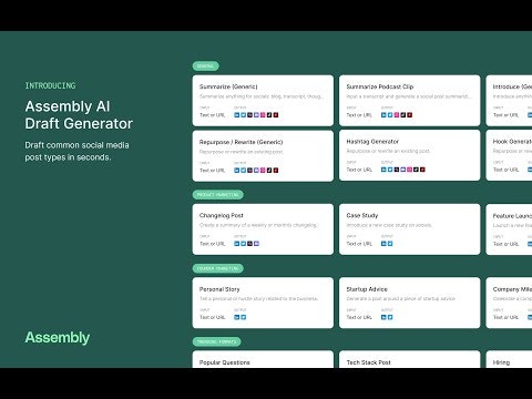 Assembly AI Draft Generator gallery image