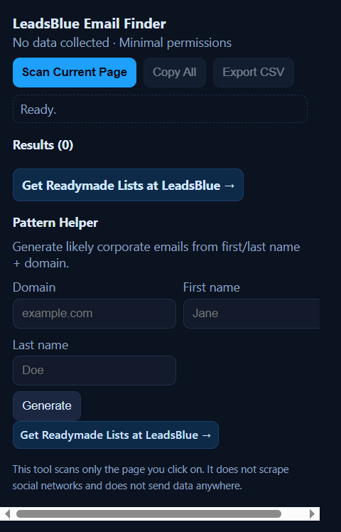 LeadsBlue Email Find... logo