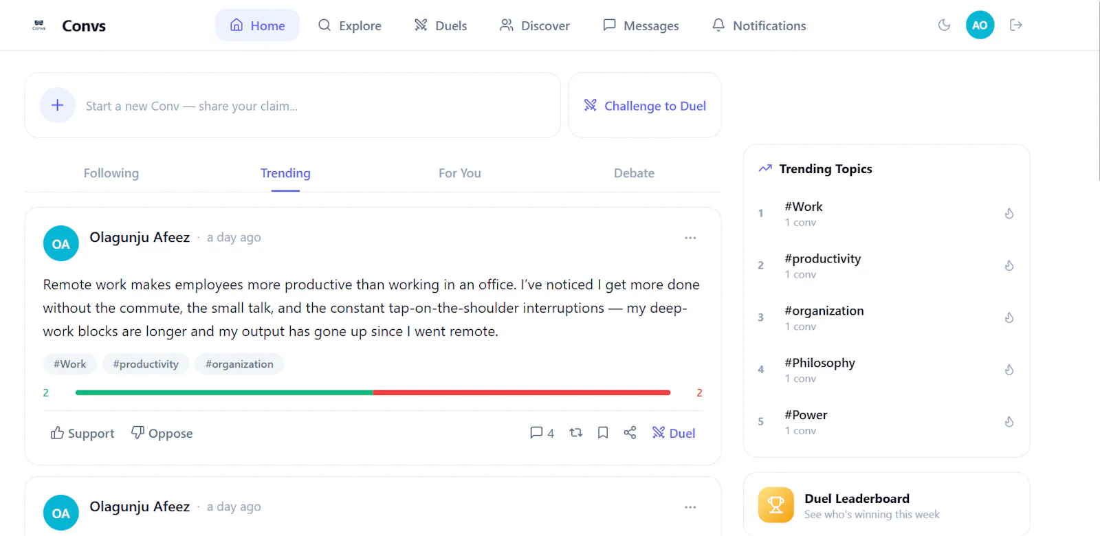 Convs screenshot 2