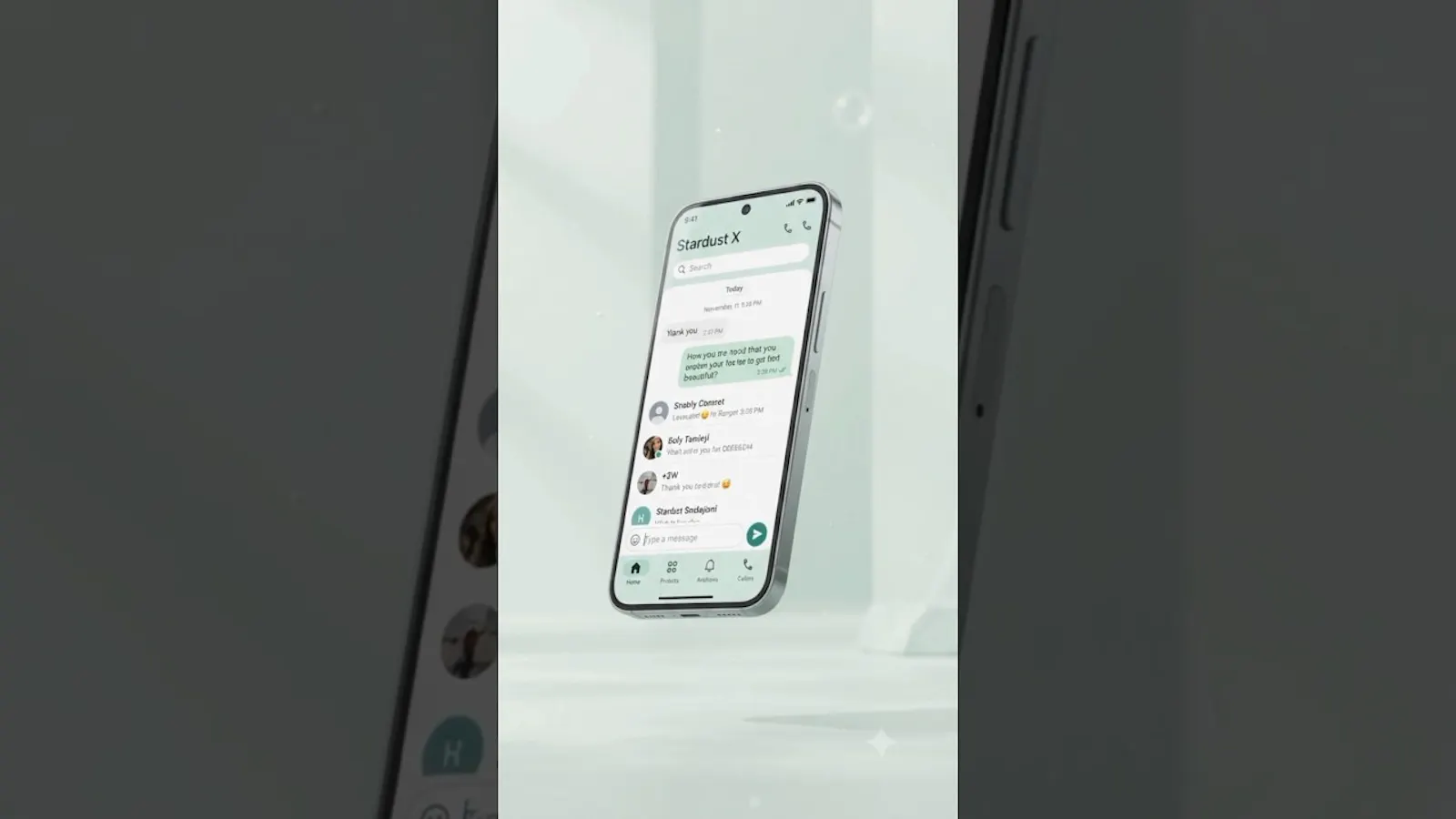 Stardust X messenger · modern messaging screenshot 1 (video preview)