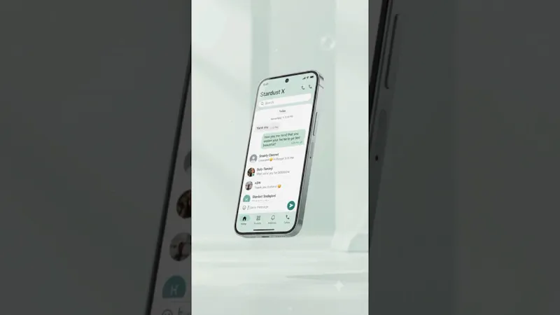 Stardust X messenger · modern messaging screenshot 1 (video preview)