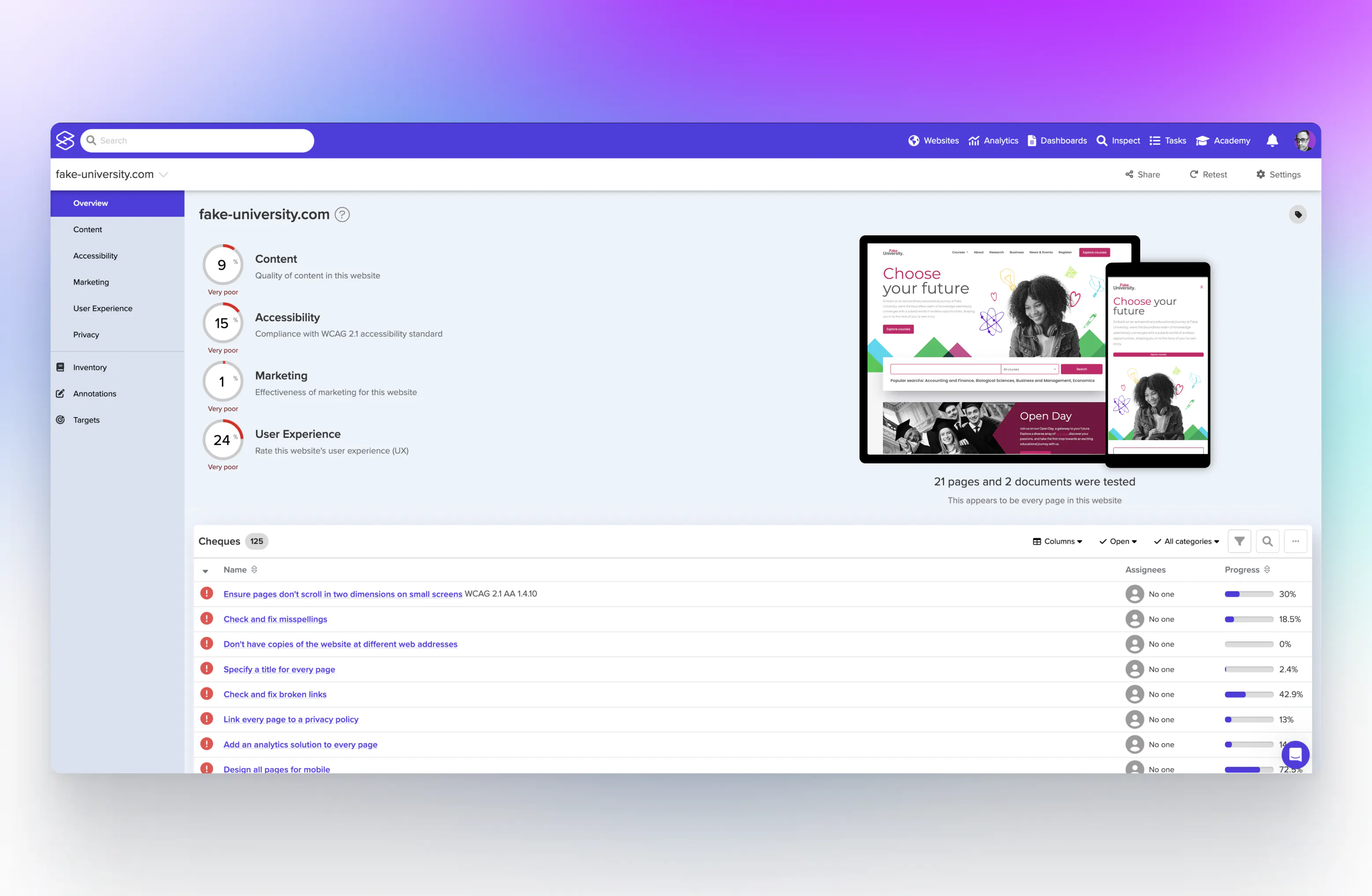 Silktide Accessibility Checker gallery image