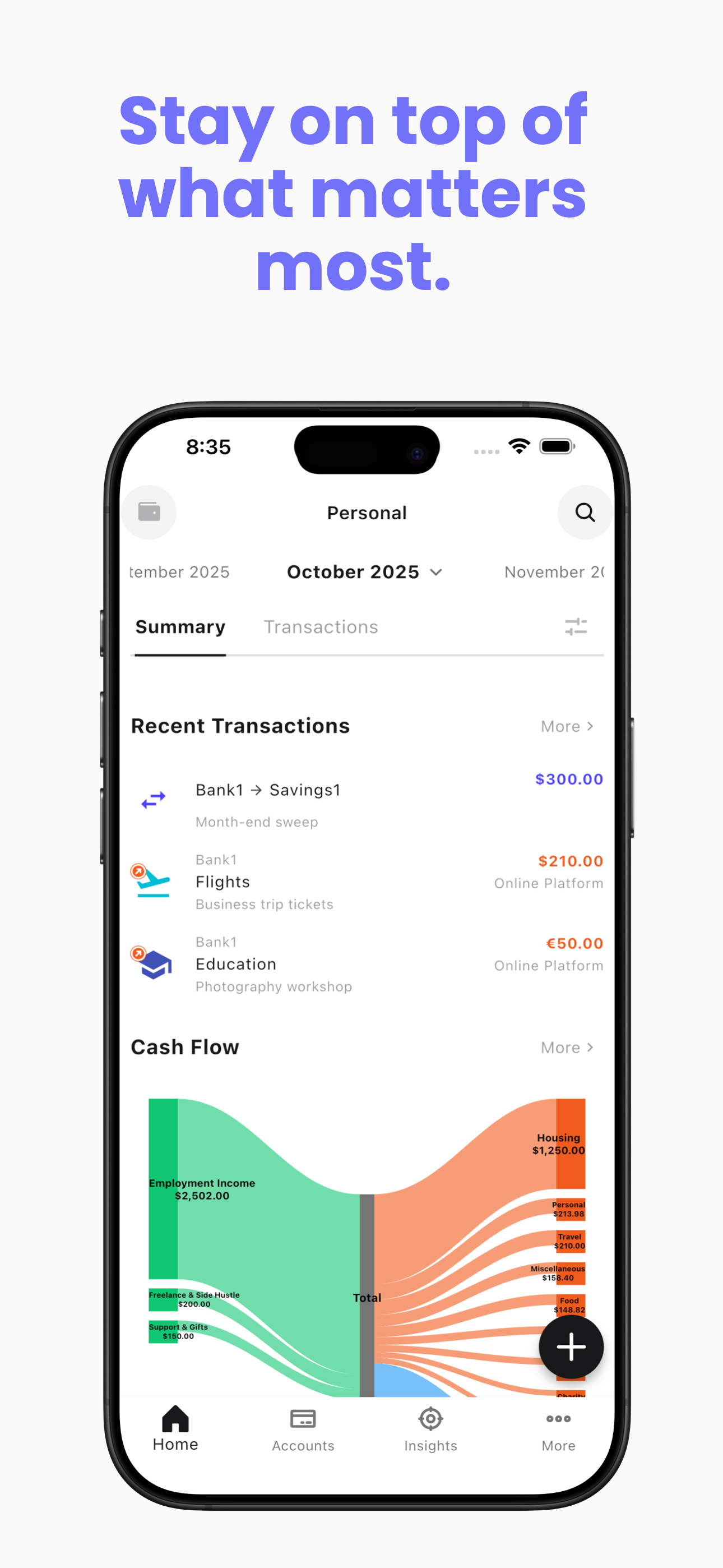 Spendro – Expense Tracker (iOS) - Main screenshot showing features and interface