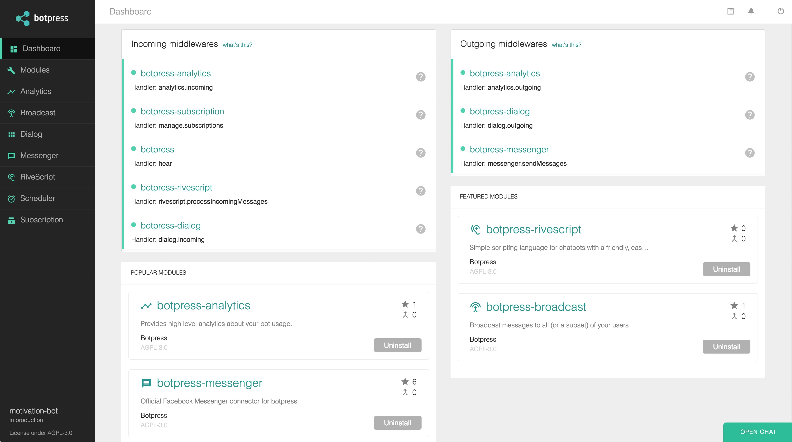 Botpress gallery image