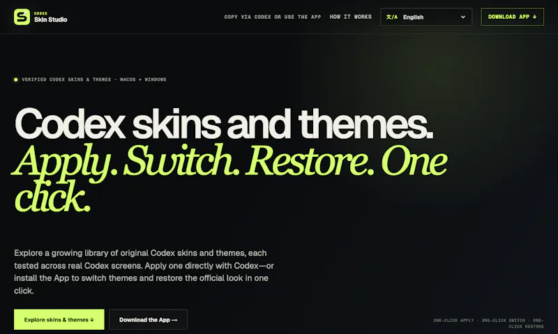 Codex Skin Studio screenshot 1