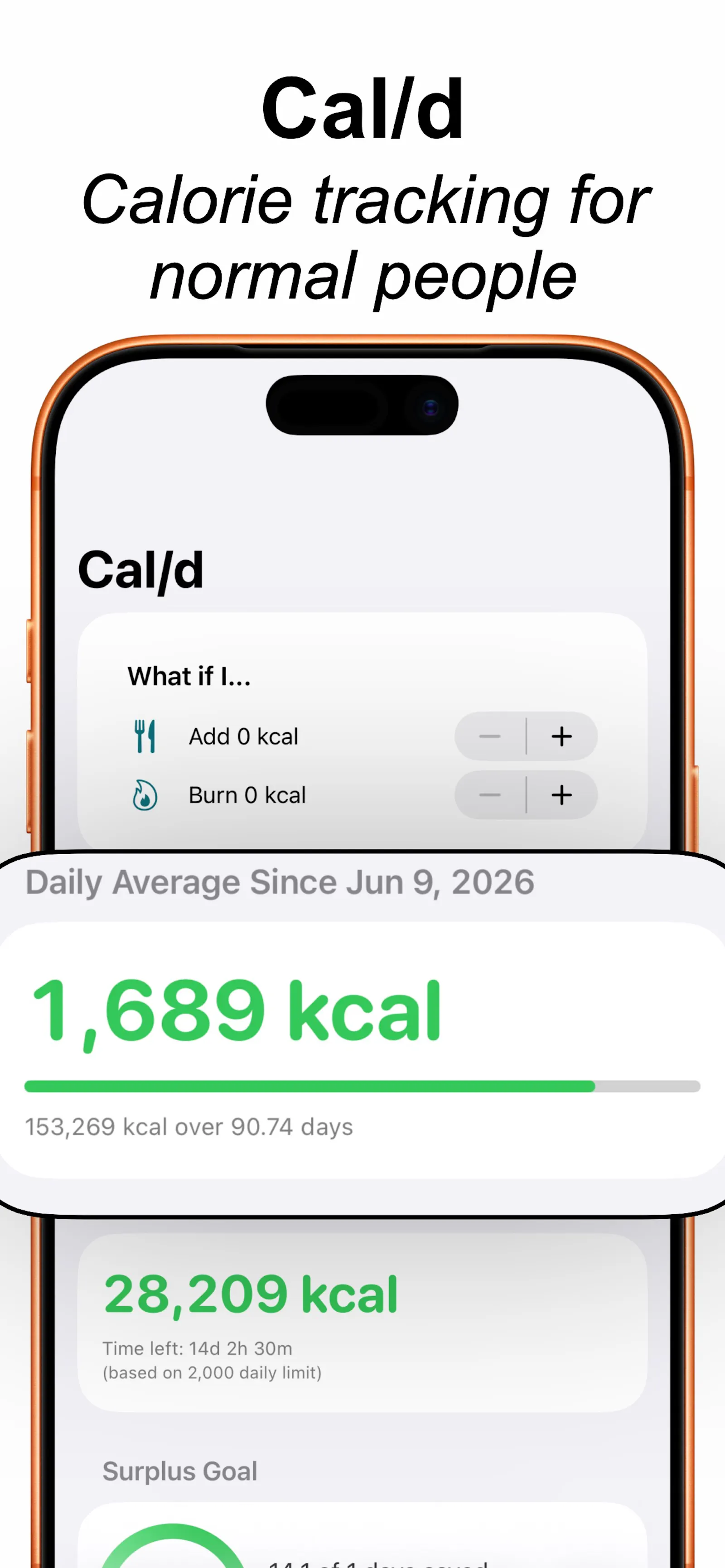 CalSlashD: Calorie Countdown for iOS screenshot 2