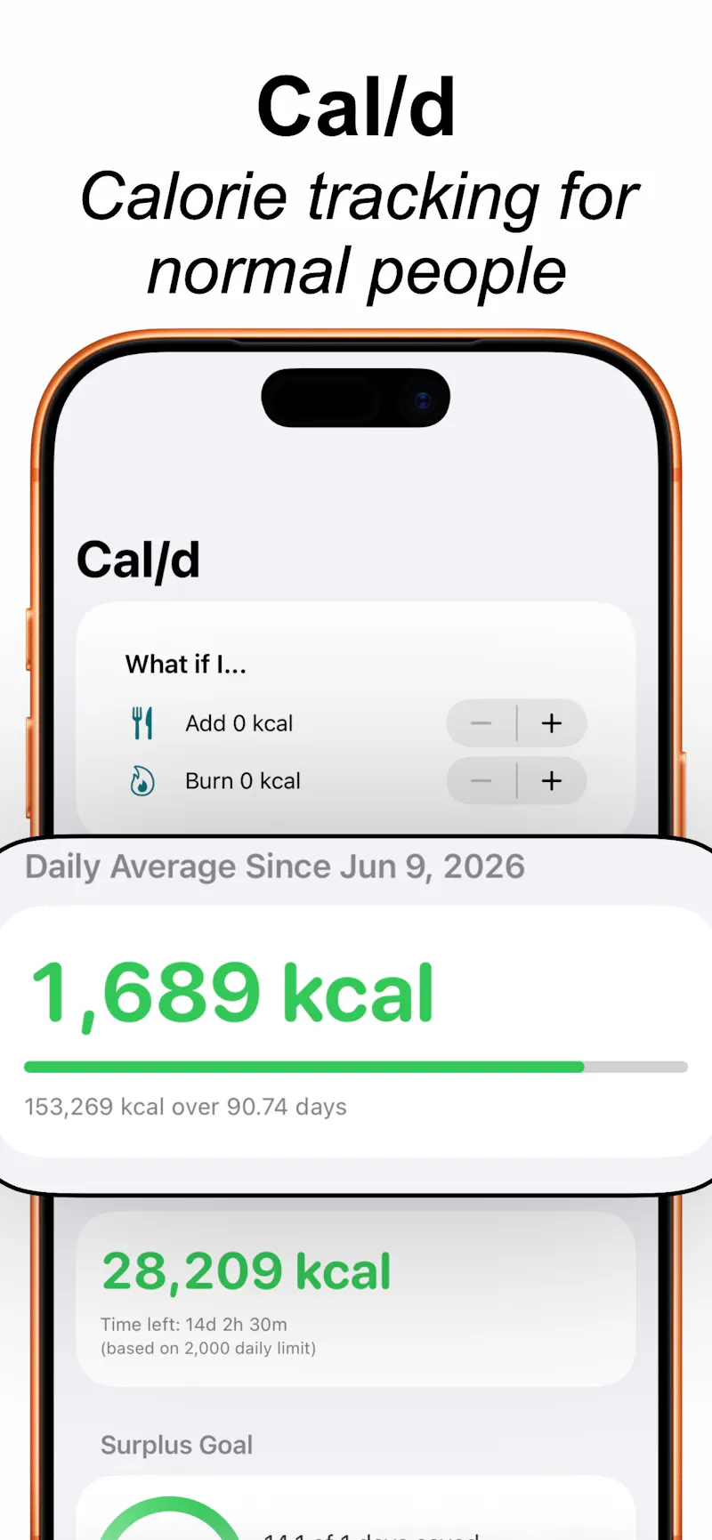 CalSlashD: Calorie Countdown for iOS screenshot 2