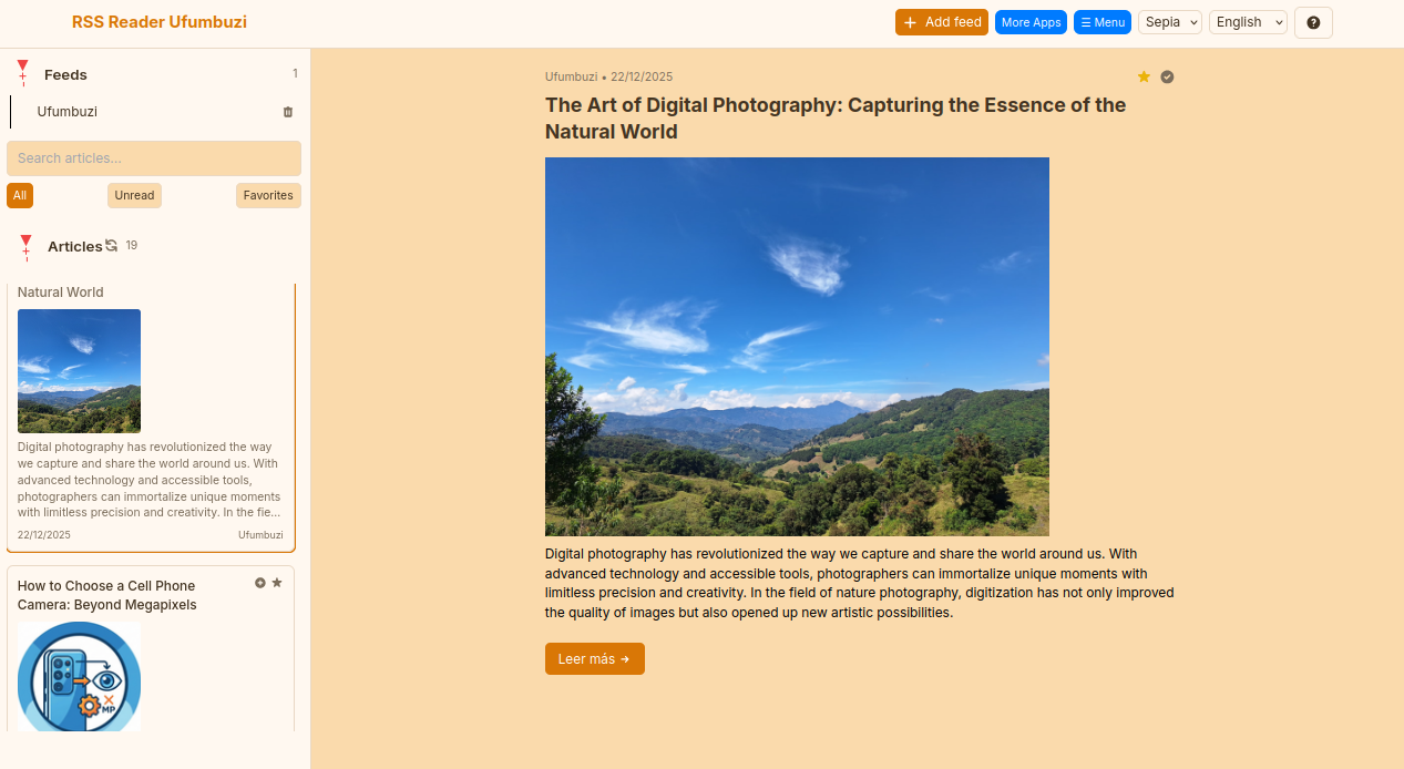 RSS Reader Ufumbuzi gallery image