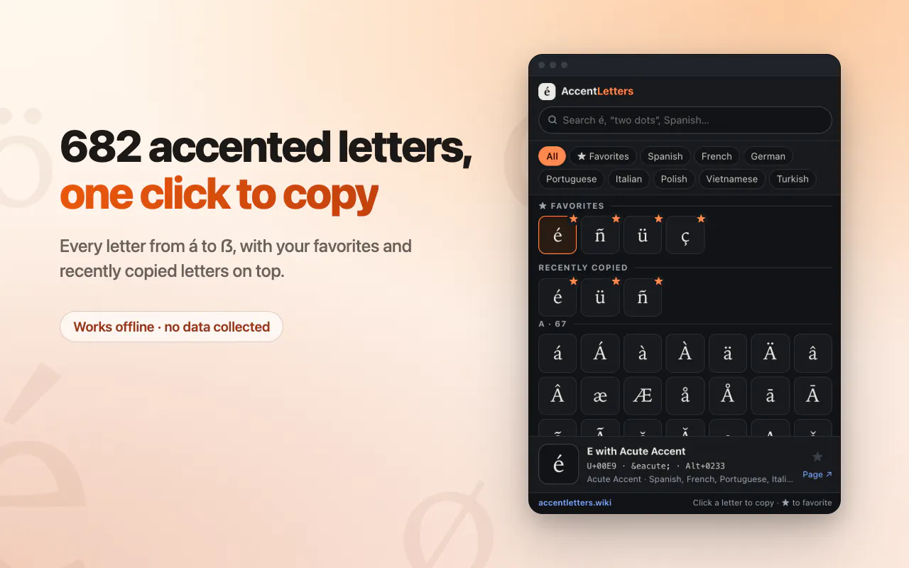 Accent Letters for Chrome gallery image