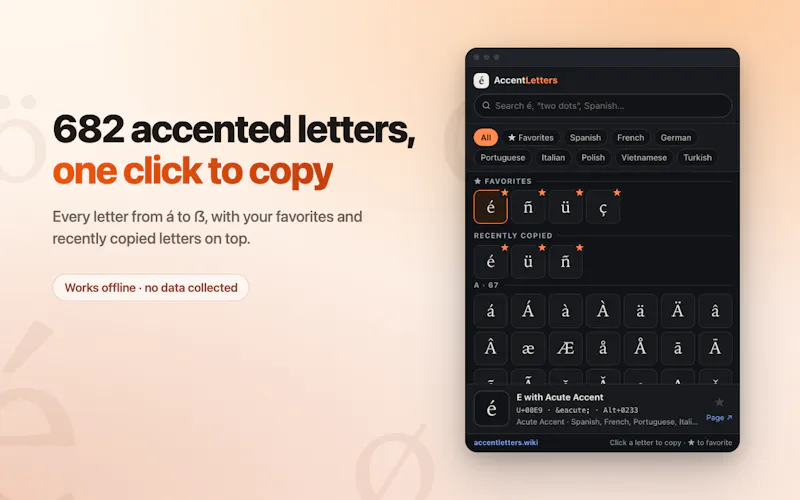 Accent Letters for Chrome screenshot 3