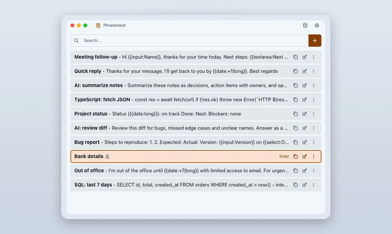 PhraseVault screenshot 4