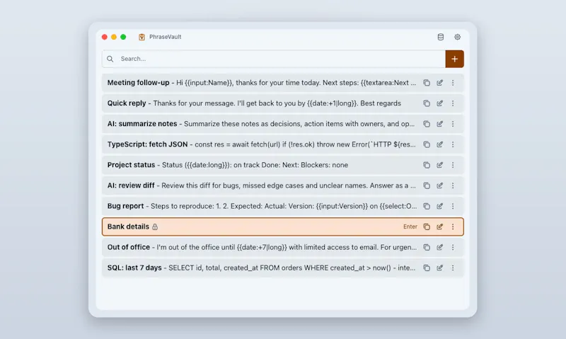 PhraseVault 3.0 screenshot 4