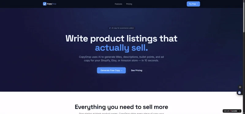 CopyDrop screenshot 1 (video preview)