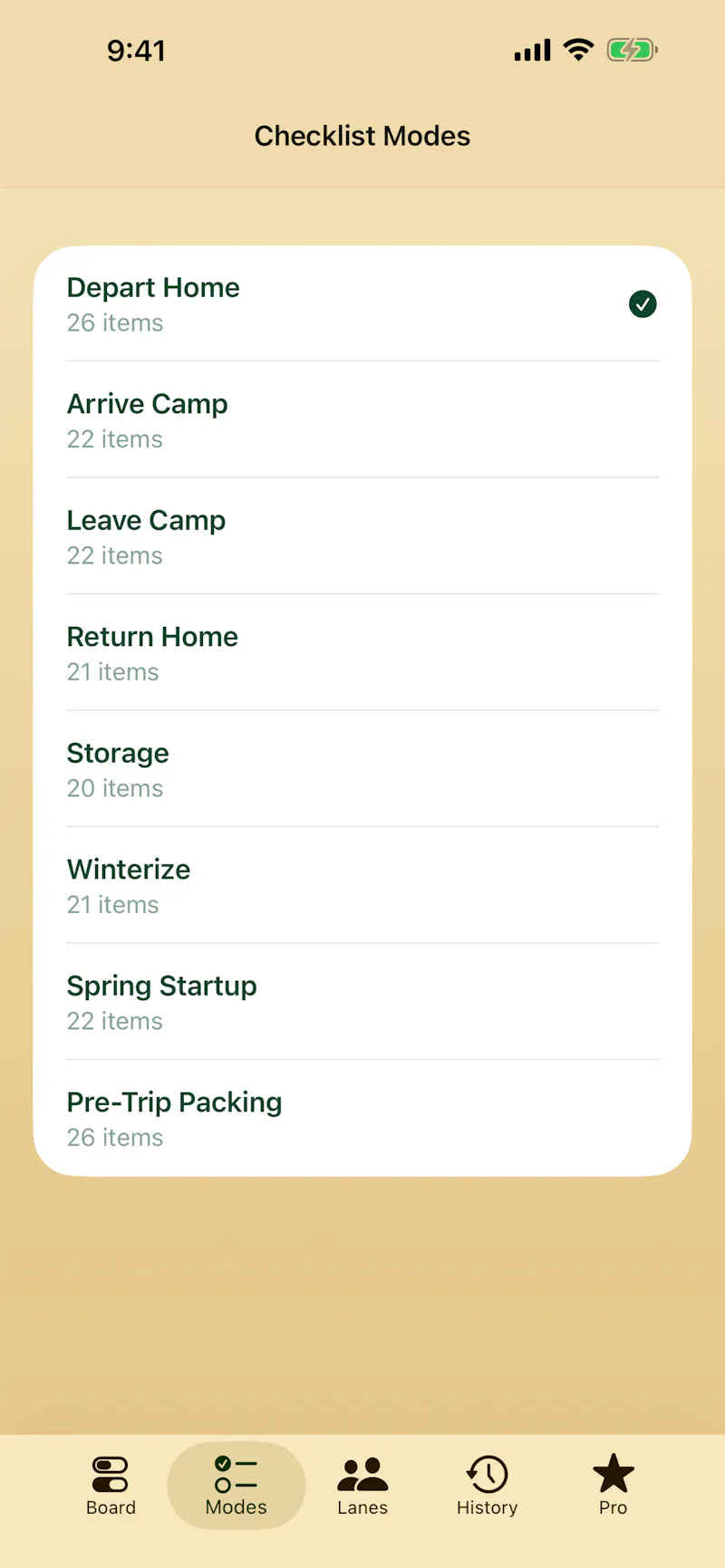 TripLatch RV Checklist screenshot 2